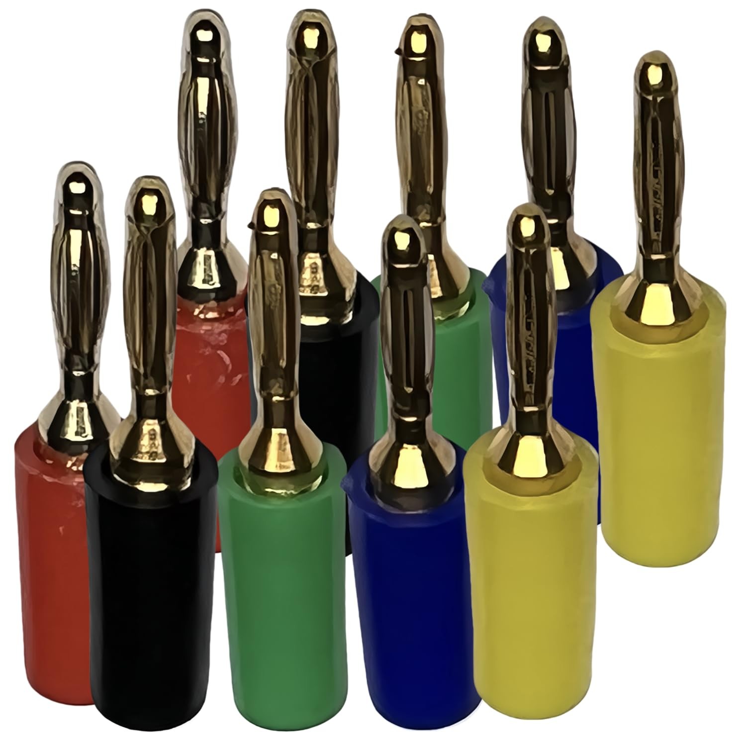 CESS 5-Colors 2mm #21: 5-Colors/10-Pack Plug, black, red, yellow, green, blue