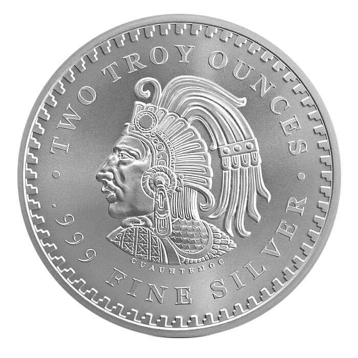 Silver 2 oz Aztec Calendar Round