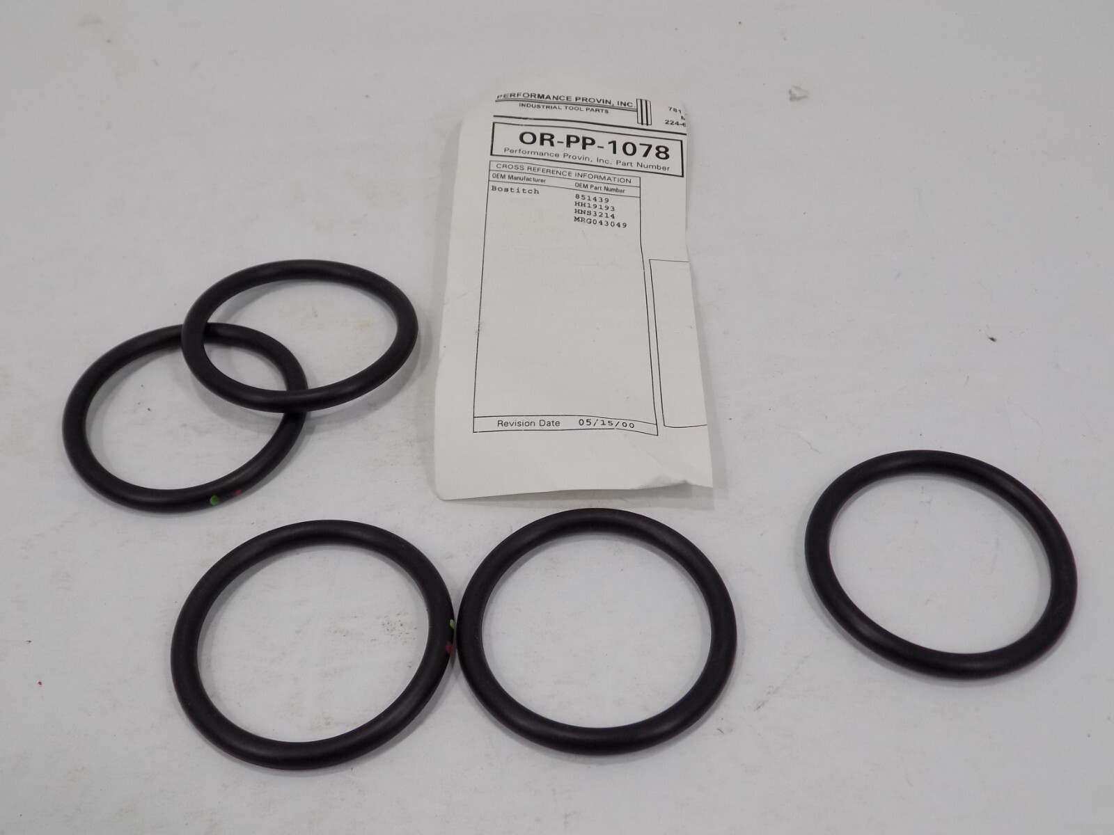 5 NEW O-Rings for Bostitch N70CBPAL N80C N80CBMLPAL Nailers 2/PK SP 851439