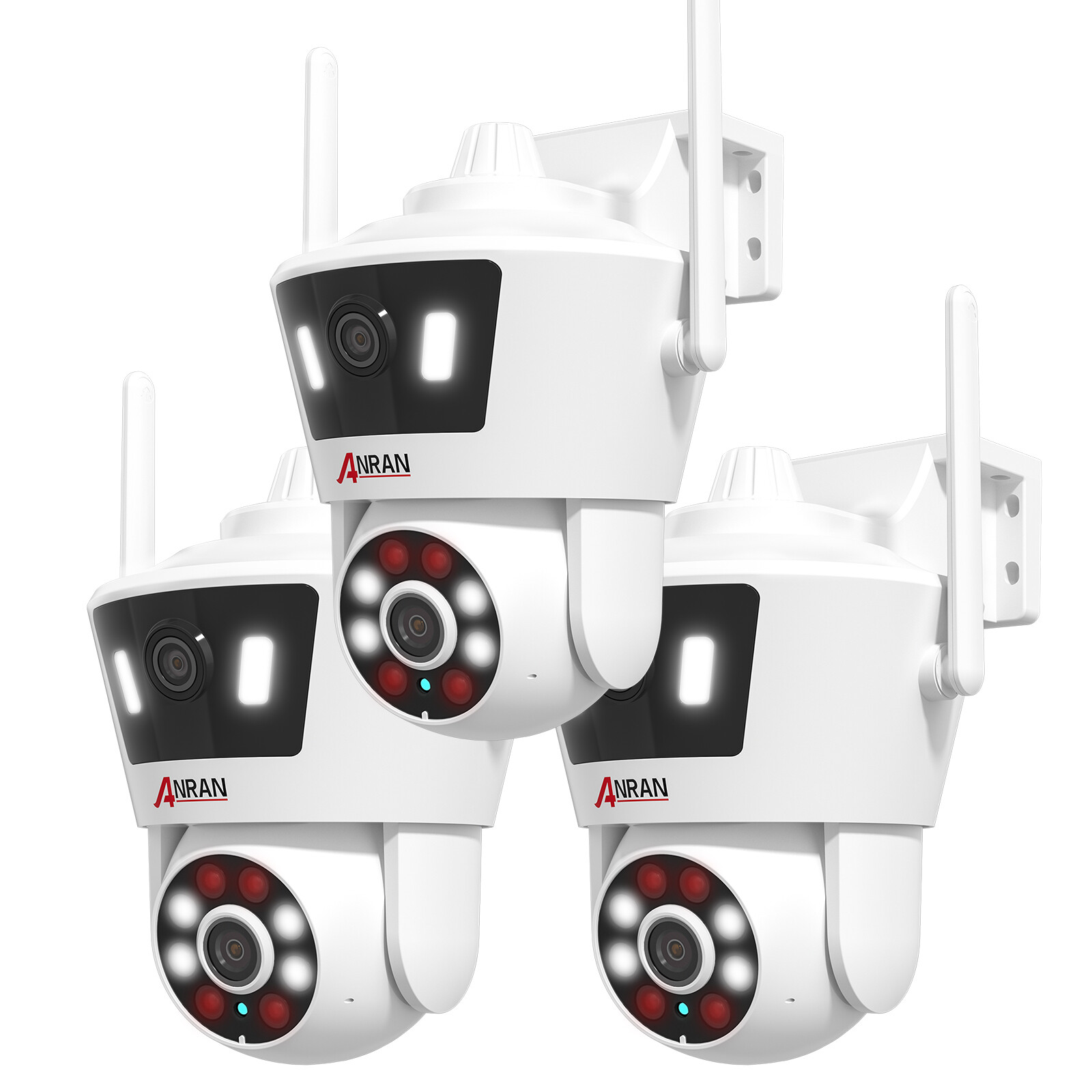 ANRAN 4MP Wireless WIFI Security Camera Night Vision Outdoor Home with Dual Lens