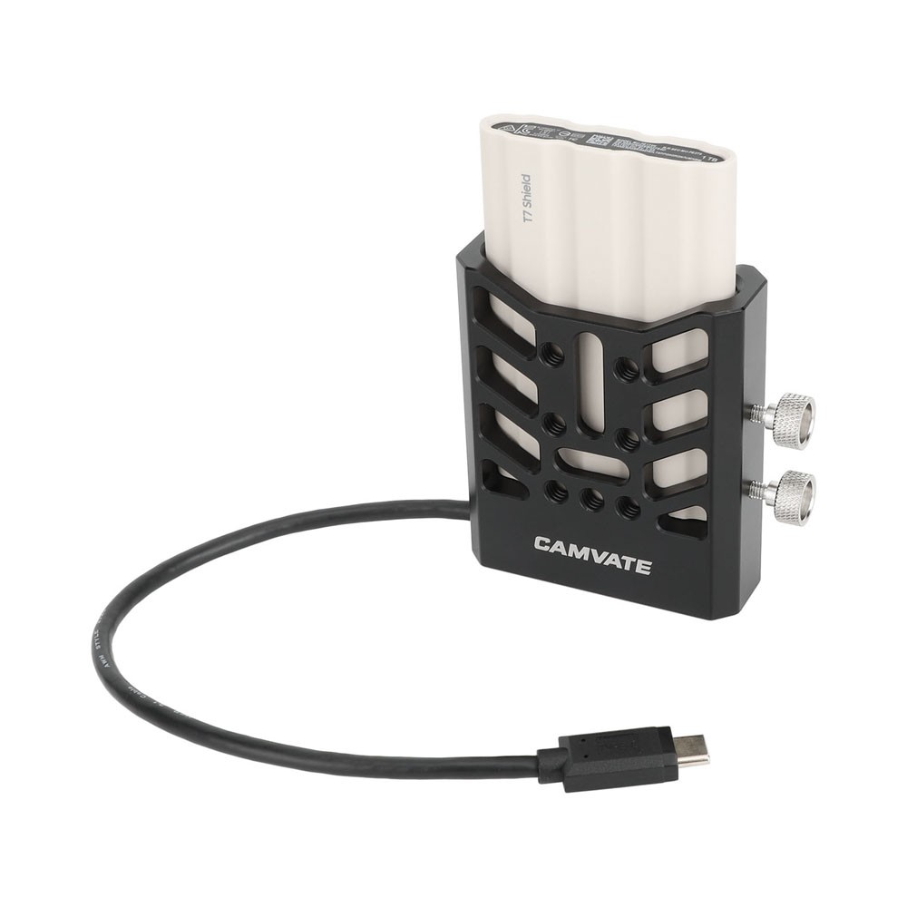 CAMVATE SSD Holder with Straight USB-C Cablefor Samsung T7 Shield