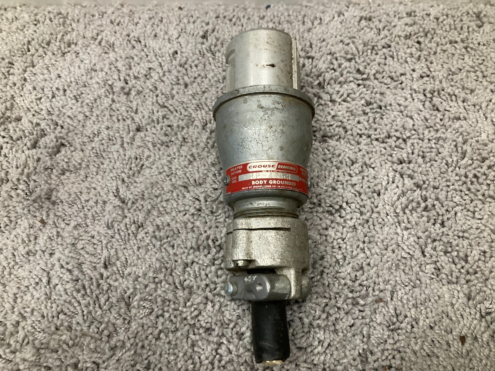 Vintage CROUSE-HINDS CRP4553 ARKTITE EXPLOSION-PROOF DELAYED-ACTION PLUG