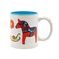 .H.G Swedish Red Dala Horse Design Ceramic Coffee Mug | 12 oz Capacity, Uniqu...