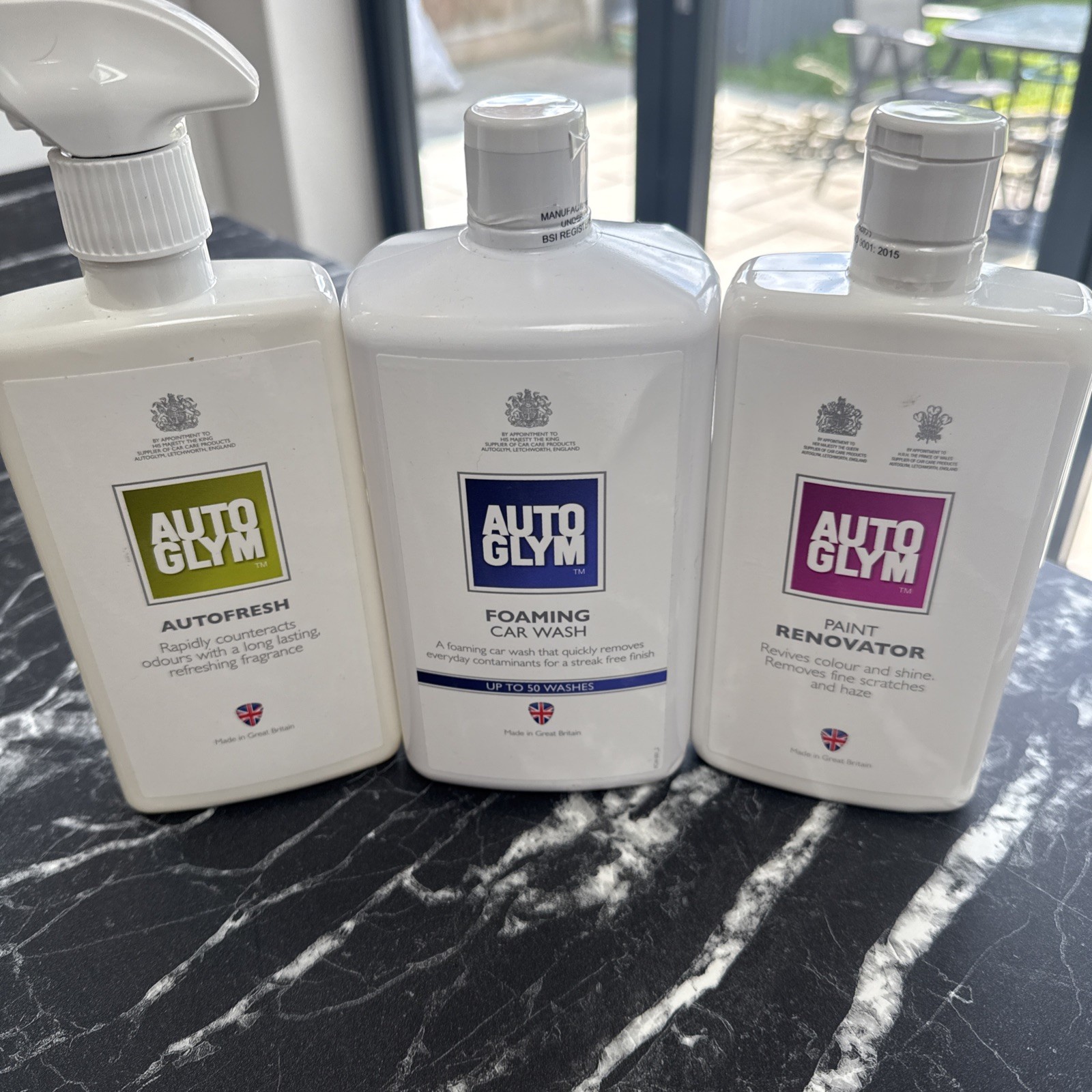 Autoglym Foaming Car Wash 1L, Autofresh 500ml & Paint Renovator 500ml, Used Once