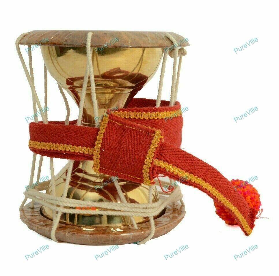 Udukkai Brass Material Udukai South Indian Style Drum Folk Musical Instruments