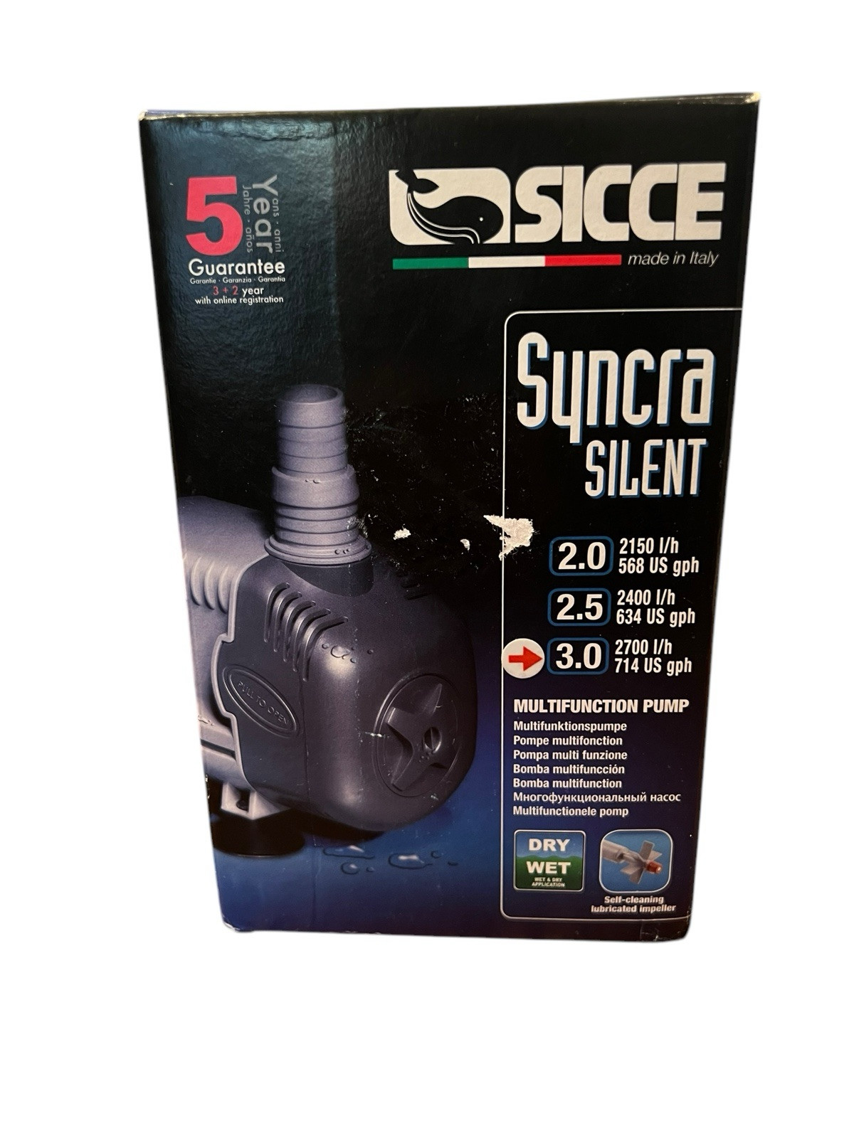 SICCE SYNCRA SILENT 3.0 AQUARIUM WATER PUMP (714 GPH)