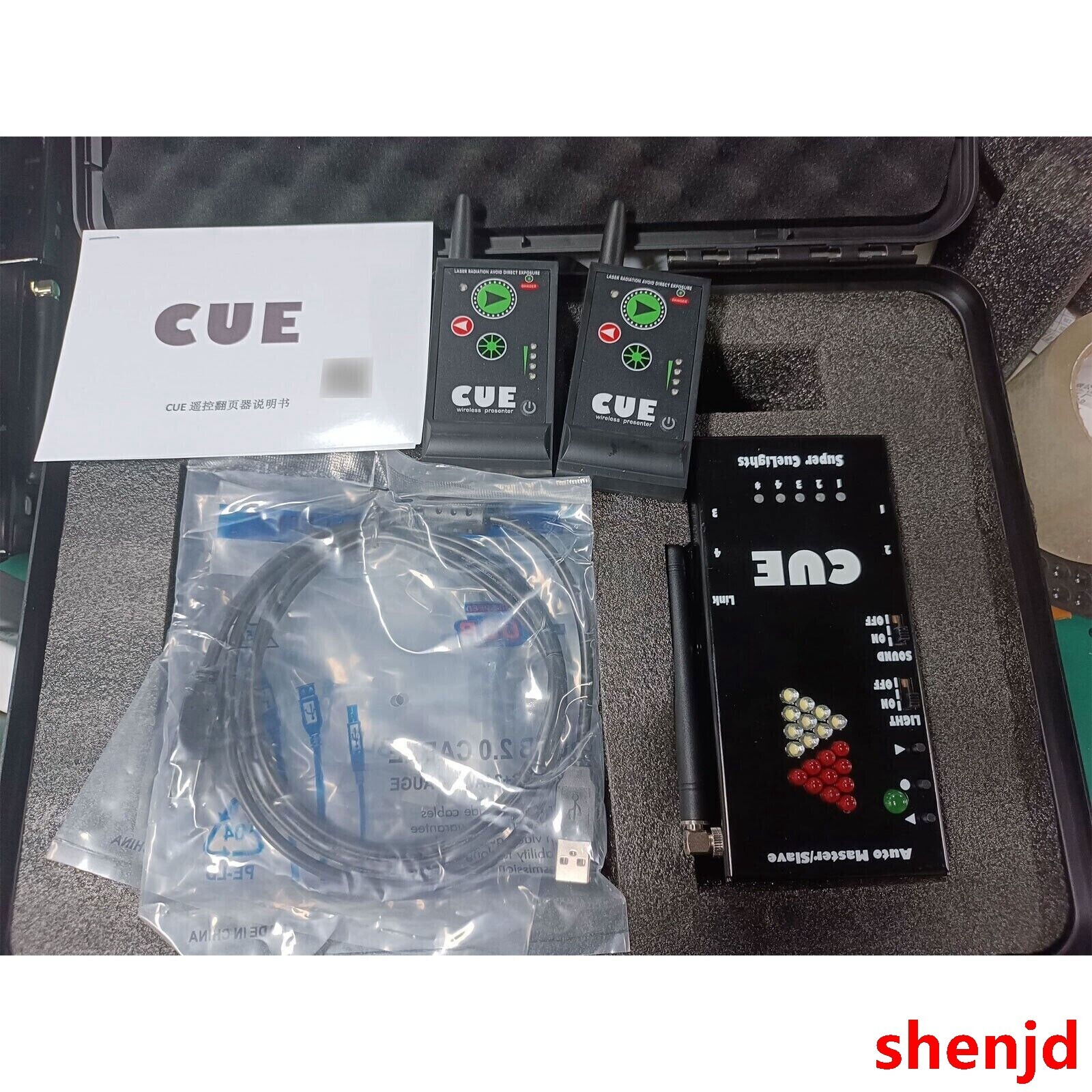 Super Cuelight Presenter Remote 1 Receiver 2 Transmitters for PPT Presentation @