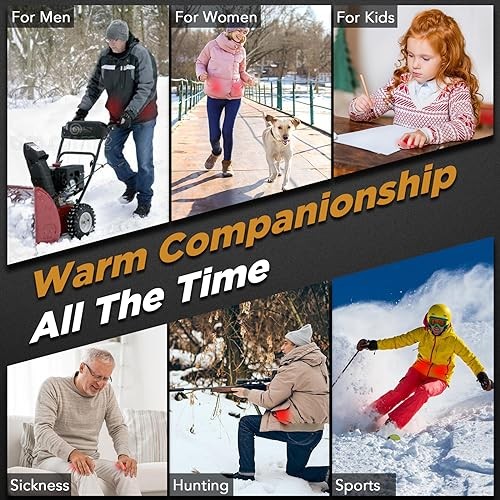 2 Pack Hand Warmers Rechargeable, Portable Electric White Black&White Black*2