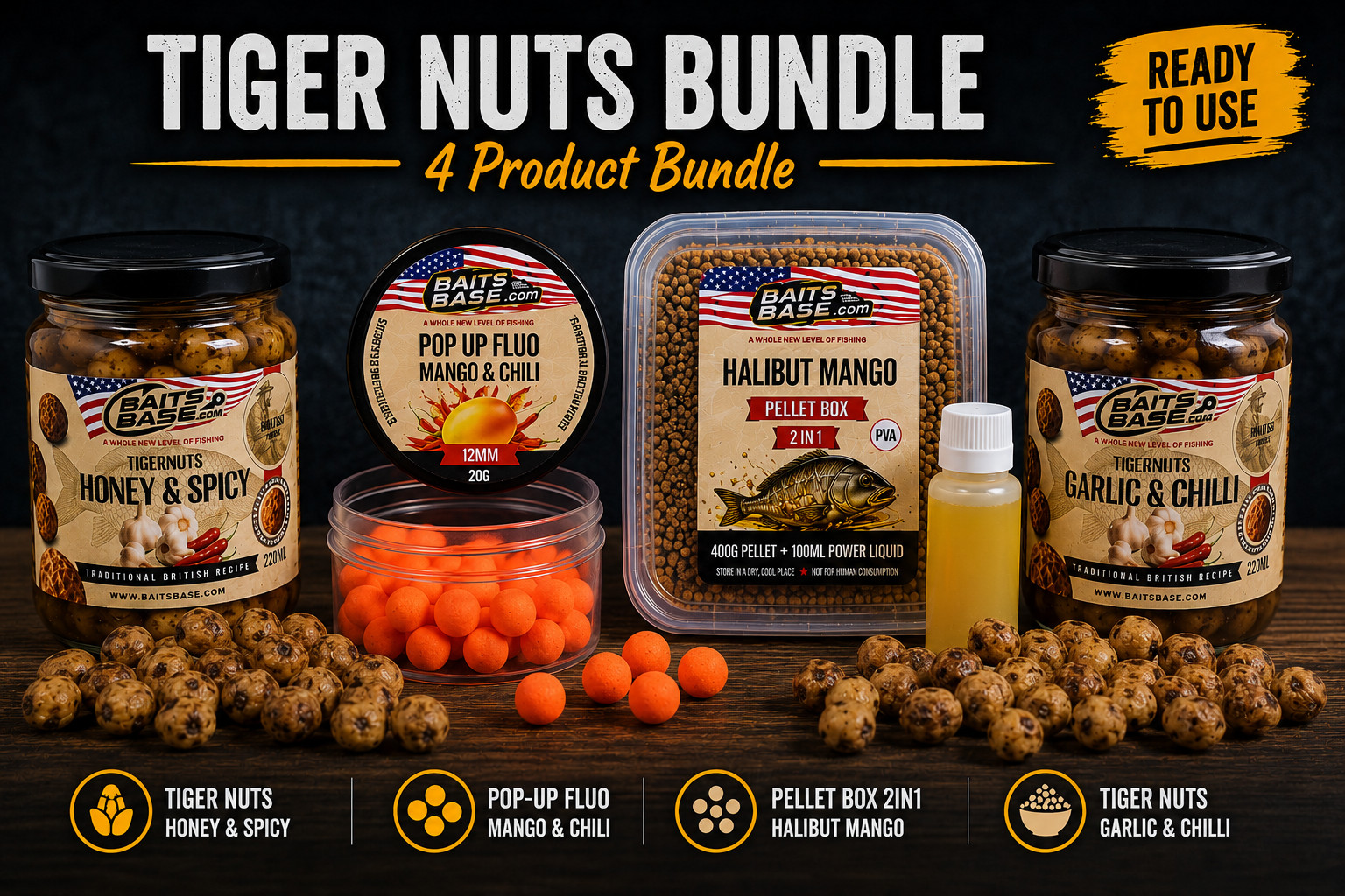 BaitsBase Model: Tiger Nuts Bundle Carp Fishing Bait