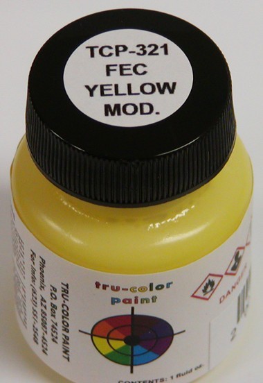 Tru-Color Paint  TCP-321 FEC Florida East Coast Yellow "Modern" 1oz Bottle