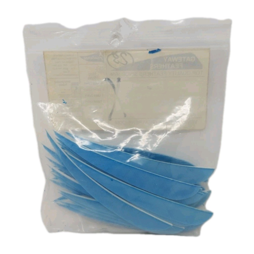 28 Count Gateway Feathers 5" Right Wing: Parabolic Sky Blue