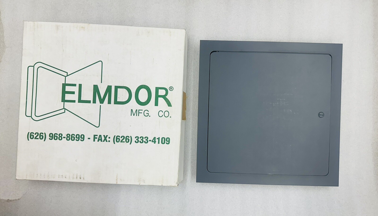 Elmdor primed Metal Access Door w/ Frame - 12" X 12" w/ Screwdriver Latch - NEW