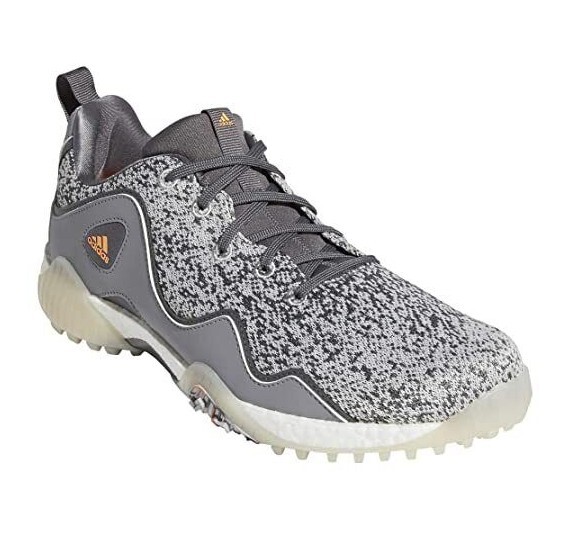Adidas Men CODECHAOS 21 PRIMEBLUE Spikeless Golf Shoes. Color Grey Five / Scream