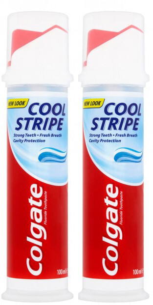 2 COLGATE COOL STRIPE Cavity Protection Pump Toothpaste 100ml 3.4fl. oz