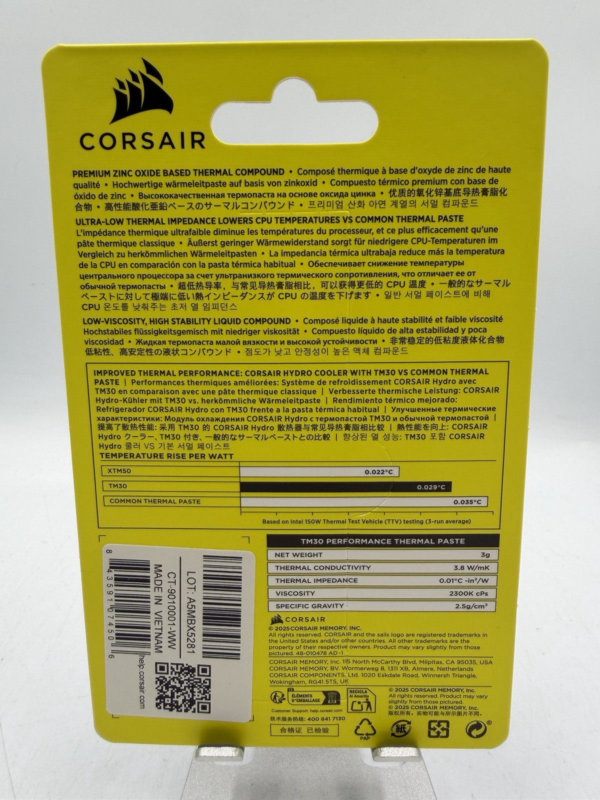 2x Corsair CT-9010001-WW TM30 Performance Thermal Paste