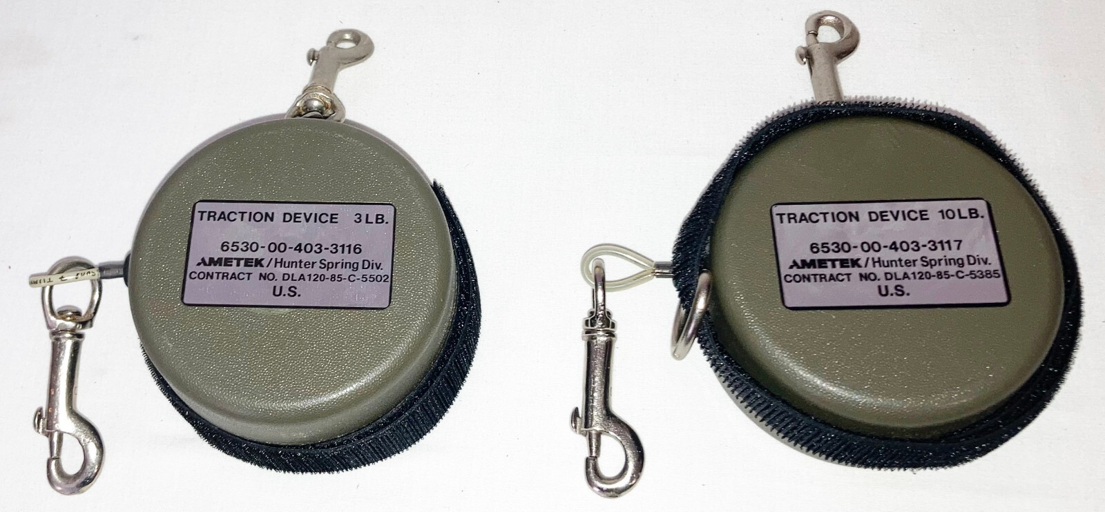Set of 2 Ametek 3 & 10 Pound Therapeutic Exercise Traction Devices - Free Ship