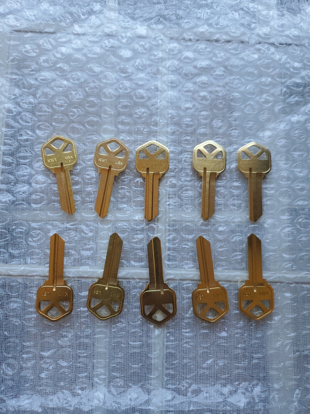 10 PACK Ilco Taylor Line KW1-BR Kwikset Keys Blanks New   Made In USA