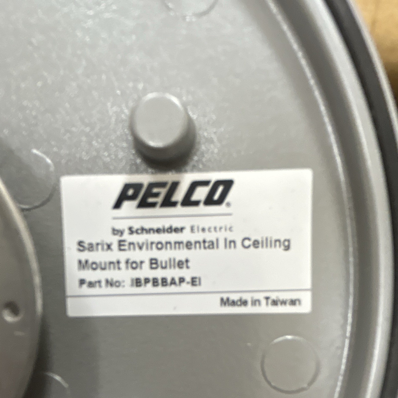 Pelco Sarix In-Ceiling Bullet Camera Bracket IBPBBAP-EI, Gray