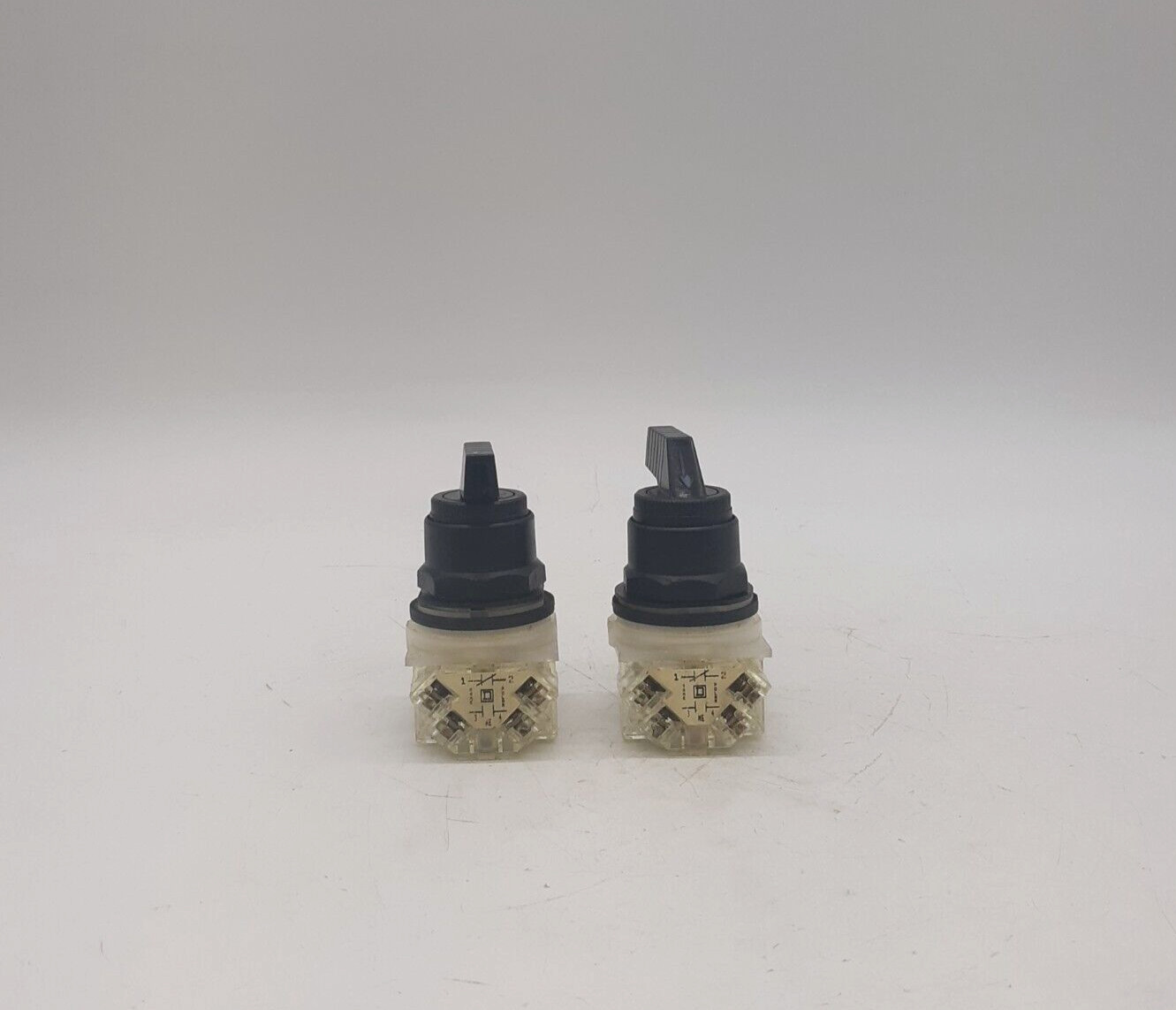 Square D 9001 KA-1 Contact Block w/Black Selector Switch - Lot of 2