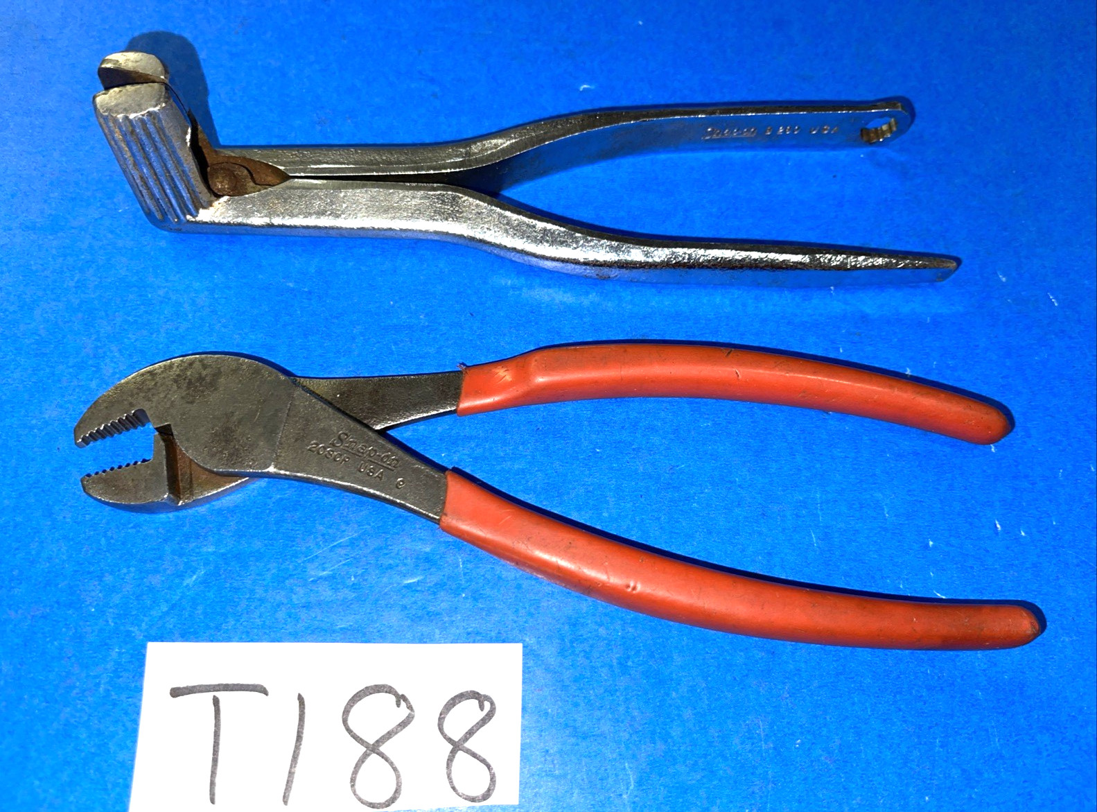 SNAP-ON TOOLS 2 PIECE CABLE CLAMP & ANGLE NOSE PLIERS FREE SHIPPING IN THE US