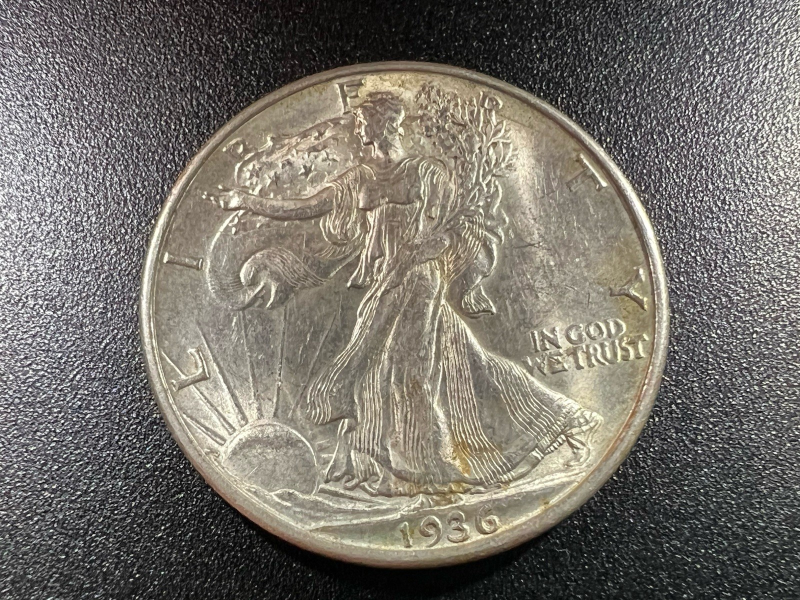 1936-D Liberty Walking Half Dollar AU.  (#1194)