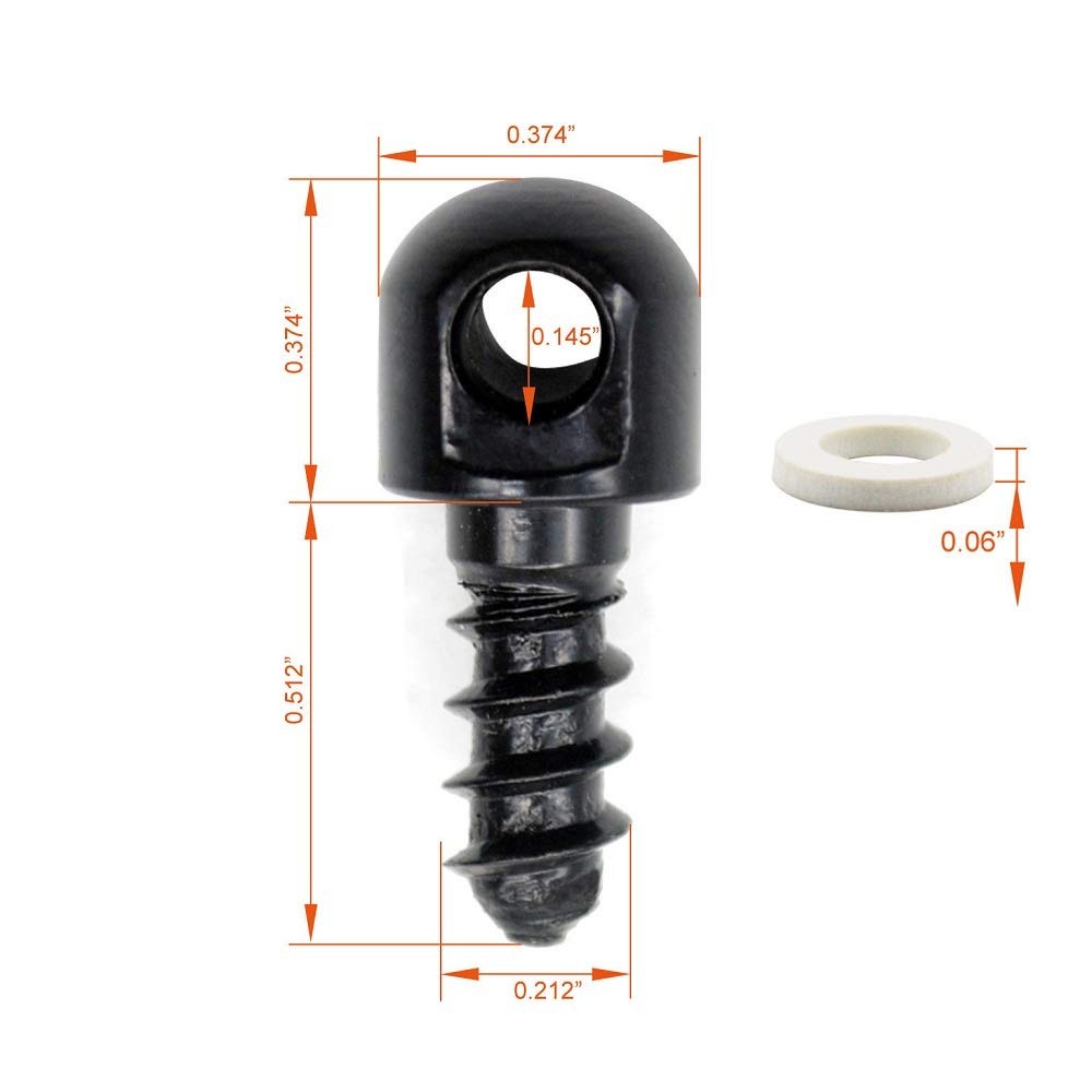 Versatile 6PCS Sling Mounting Kit for Firearms - Heavy-Duty Swivel Studs