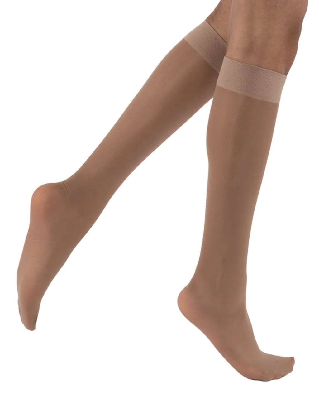 Activa Sheer Knee High Closed Toe 15-20mmHg Nude Size D