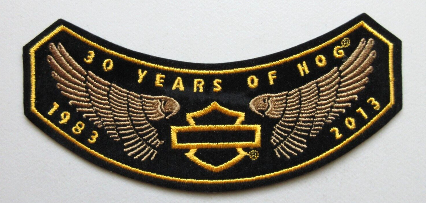 30 YEARS OF HOG HARLEY OWNERS GROUP 1983-2013 MOTORCYCLES BIKERS VEST PATCH