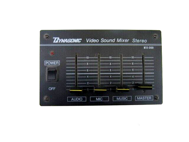 DYNASONIC VIDEO AUDIO SOUND MIXER STEREO SOUNDMIXER VINTAGE RETRO MICROPHONE