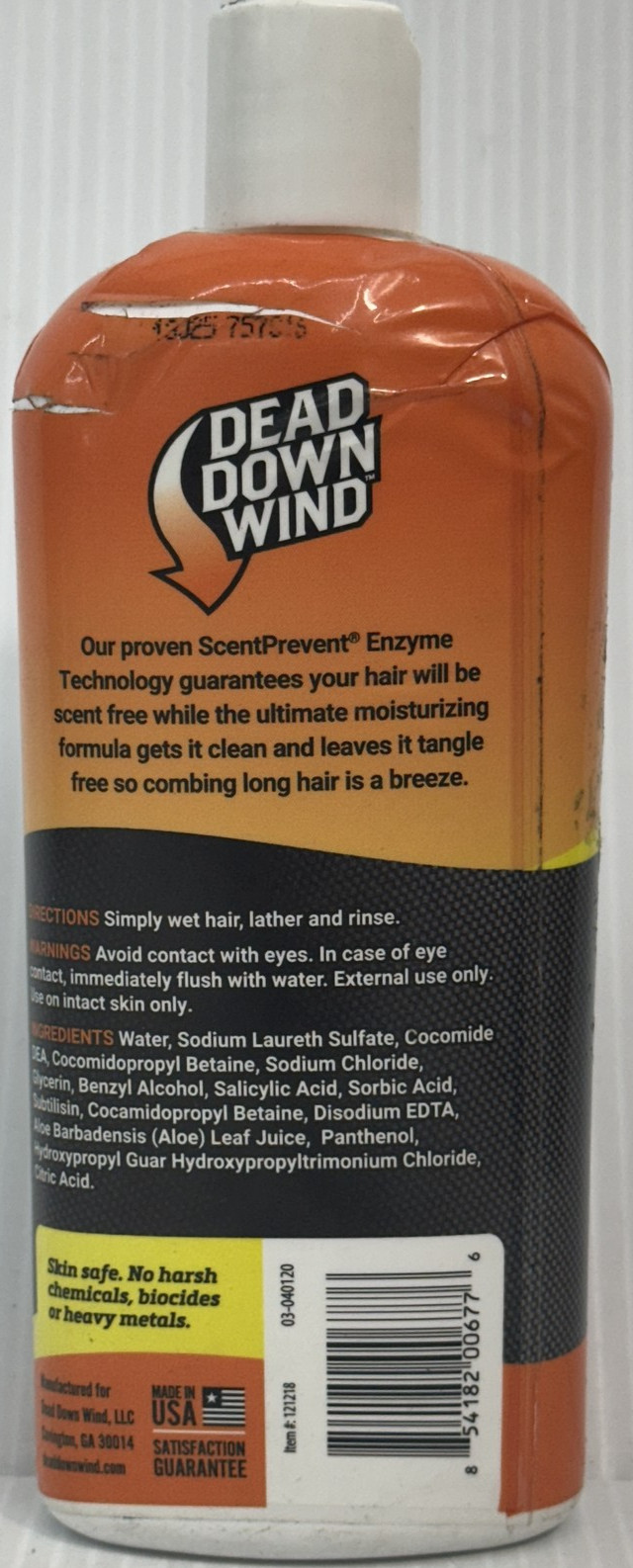 Dead Down Wind Odor Eliminating Shampoo & Conditioner, Unscented 12 fl oz