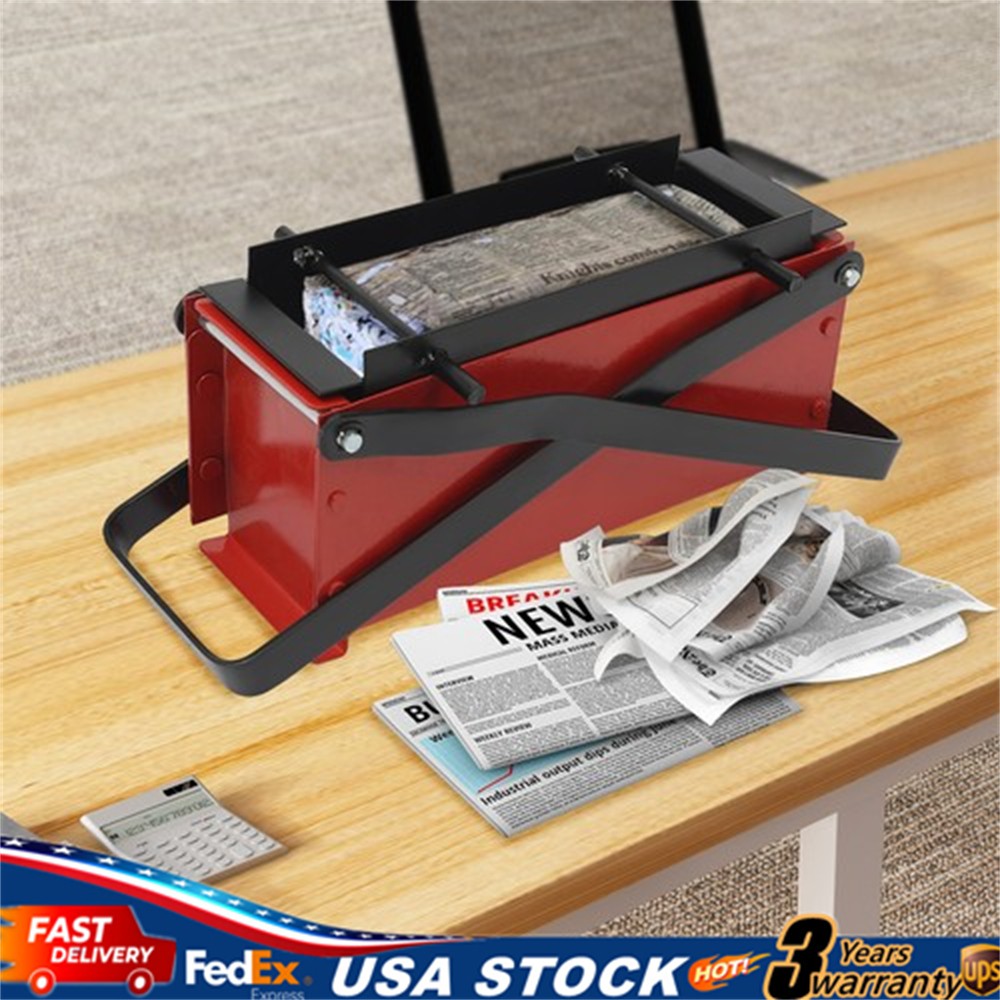 Manual Waste Paper Brick Maker Make Fuel By Pressing Newspaper, Waste Paper