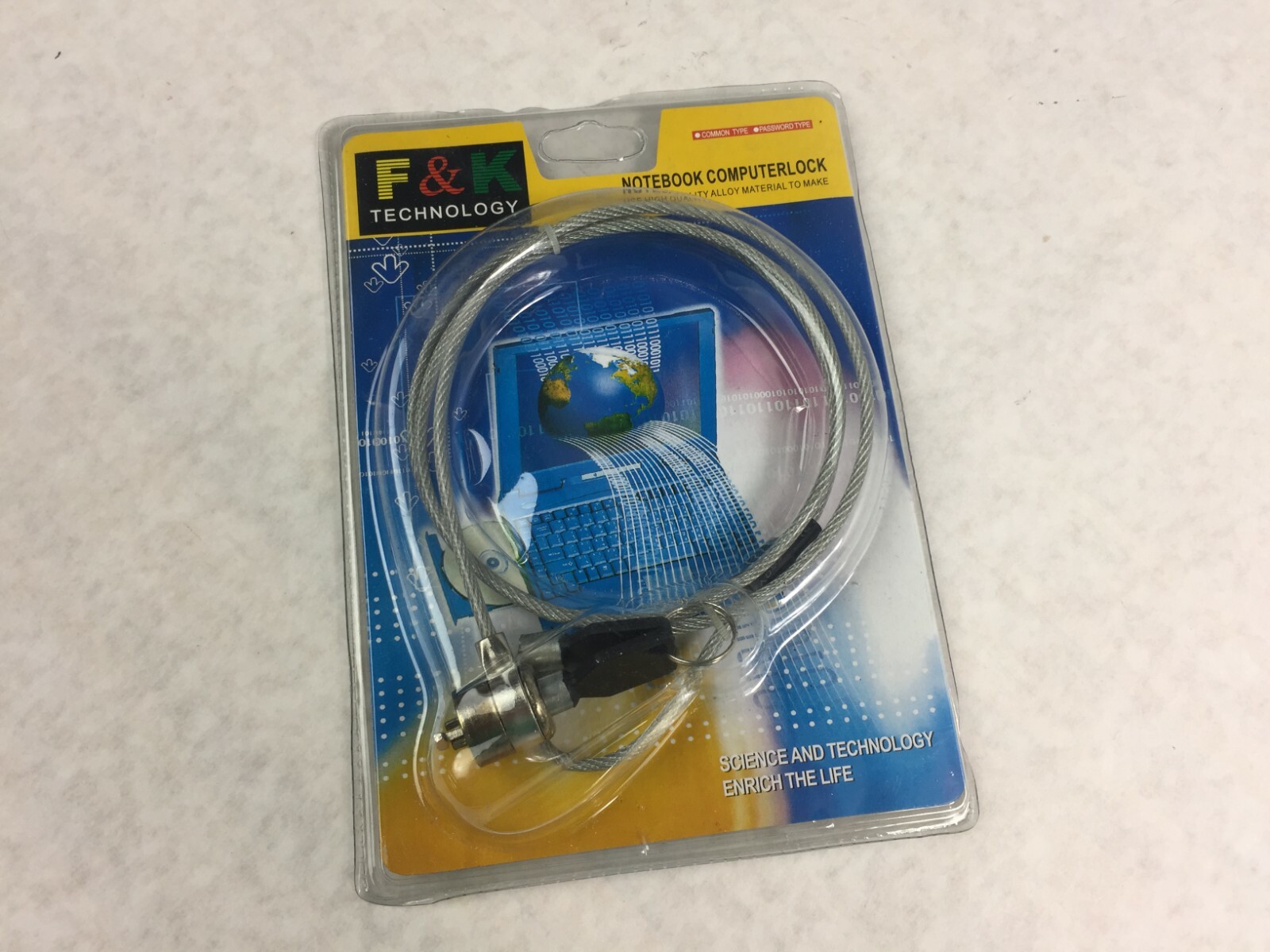 F & K Technology Notebook Computer Cable Key Lock (Lot of 5)