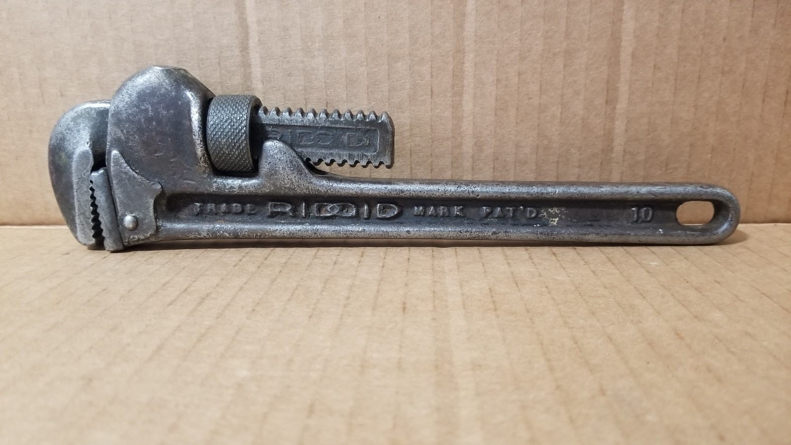 Vintage RIGID 10" Pipe Wrenches The Ridge Tool Co Elyria USA VGC