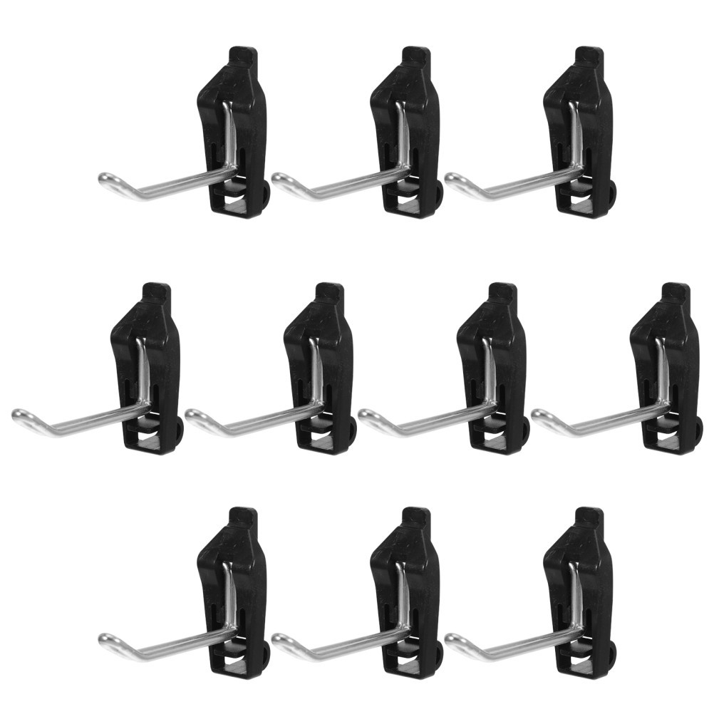 10Pcs Supermarket Shelf Rack Hook: Pegboard Plier Tool Square Hole Hooks -