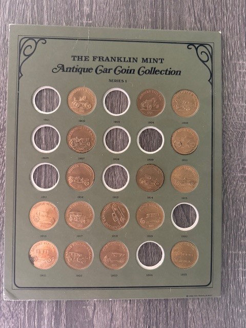 FRANKLIN MINT ANTIQUE CAR COIN COLLECTION SERIES 1 BRONZE Coins YOU PICK 1 COIN!