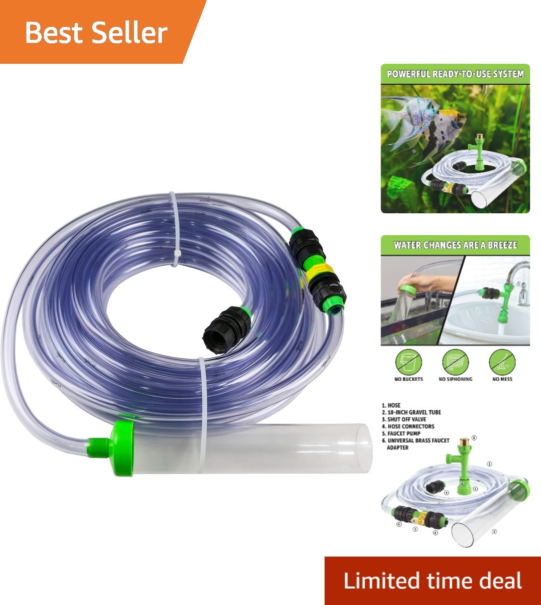 Aquarium Maintenance Made Easy: Python 25ft Gravel Cleaner & Water Change System
