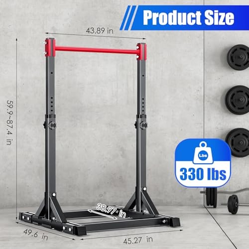 Pull Up Station, Power Tower Adjustable Pull Up Bar Free Standing, Pull Up Red