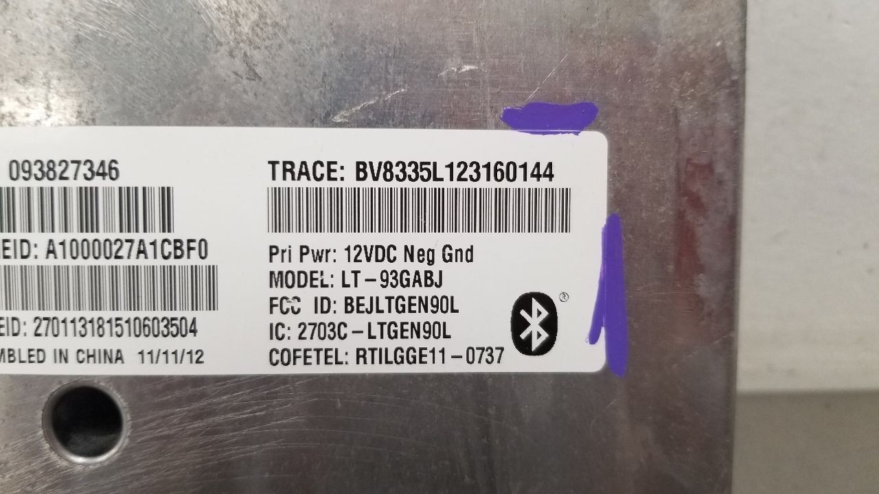13 CHEVY SILVERADO 3500 PICKUP COMMUNICATION ONSTAR CONTROL MODULE 22898335