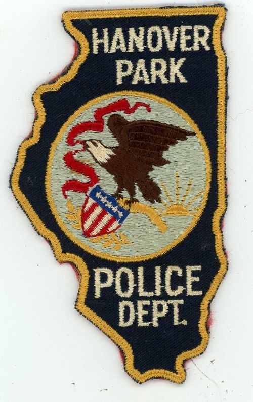 ILLINOIS IL HANOVER PARK POLICE OLD VINTAGE STATE SHAPED SHOULDER PATCH SHERIFF