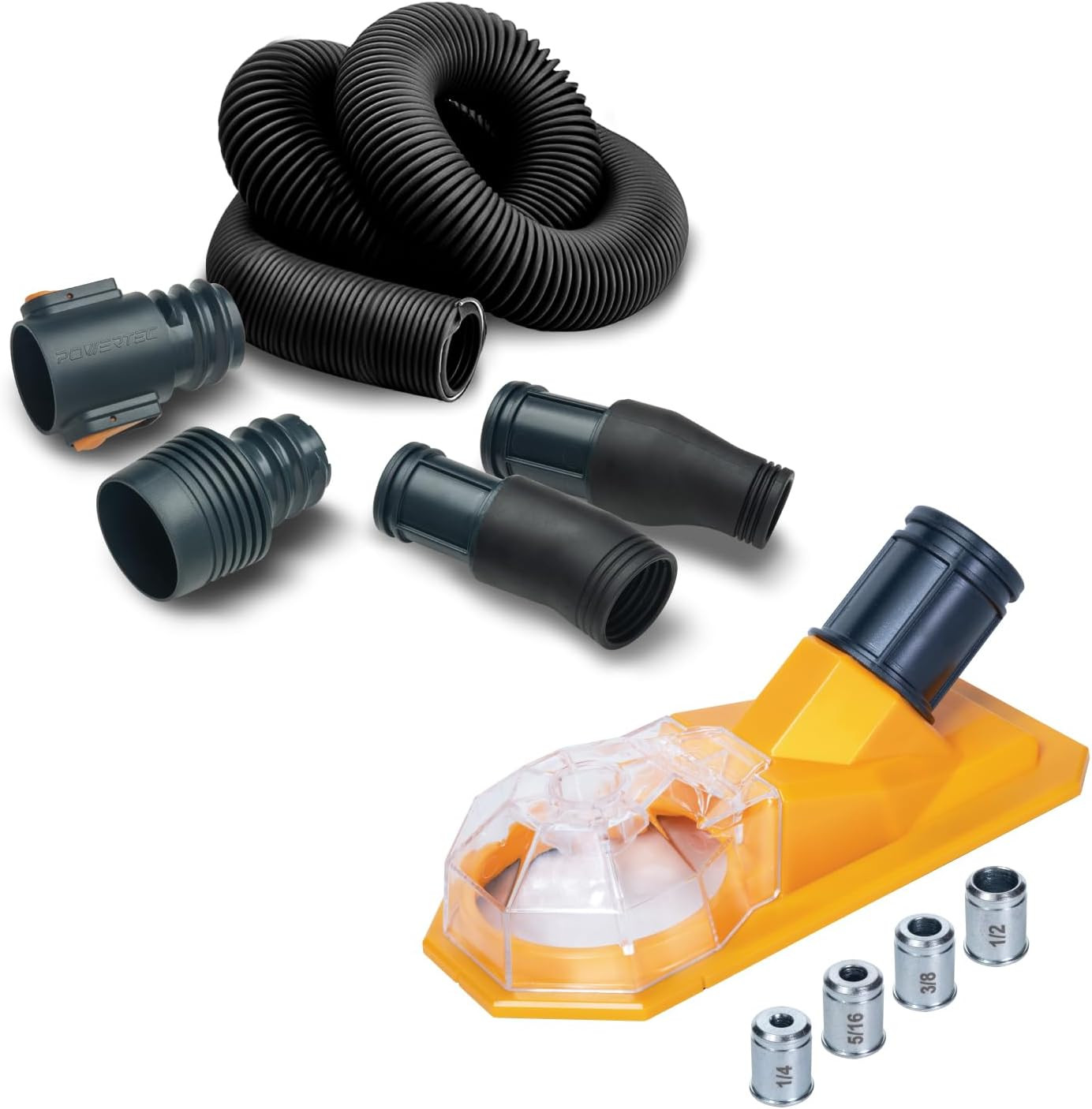 70496 Drill Dust Collection Base W/Suction Mount & 10' Dust Collection Hose Kit,