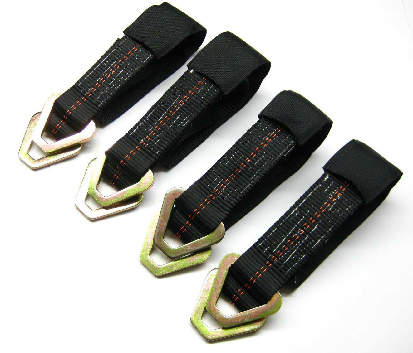 8 HD 33" Axle Straps Race Car Trailer Flatbed Tow Truck Wheel Tie Down Strap BLK