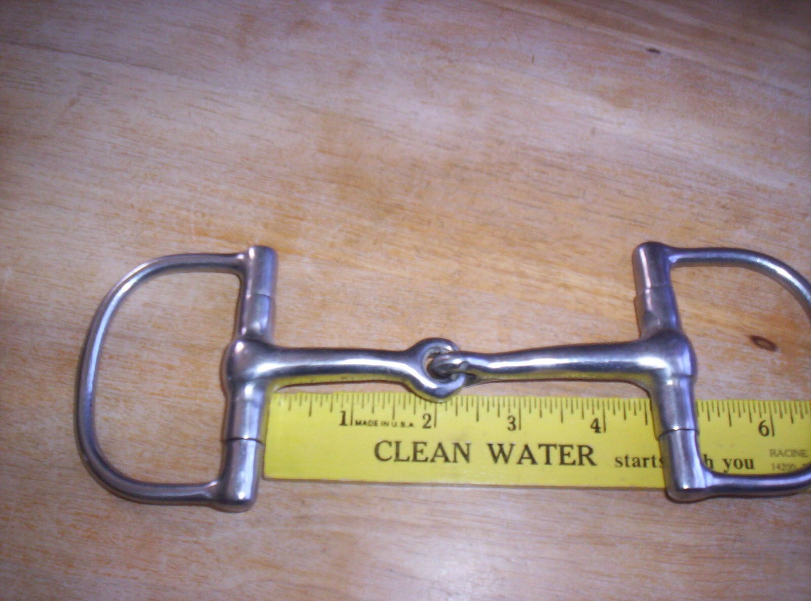 Gently Used Stainless Dee Snaffle Bit 4 1/2" mouth
