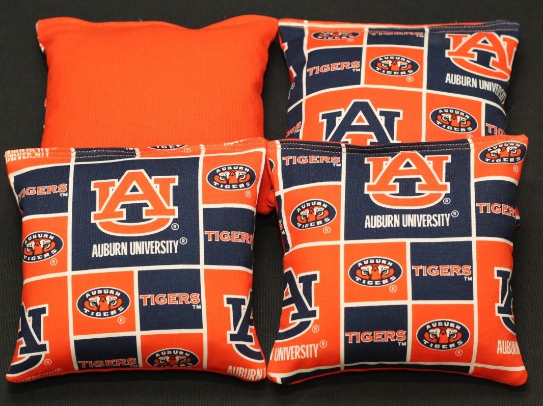 AUBURN TIGERS CORNHOLE BEAN BAGS Baggo Toss Tailgate Game 4 ACA Regulation Bags