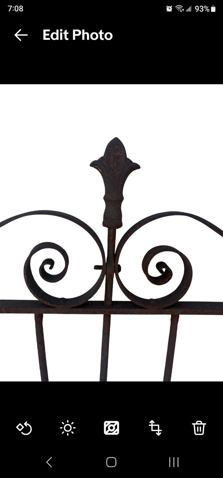 3 Foot Wide Antique Iron Gate GA21100