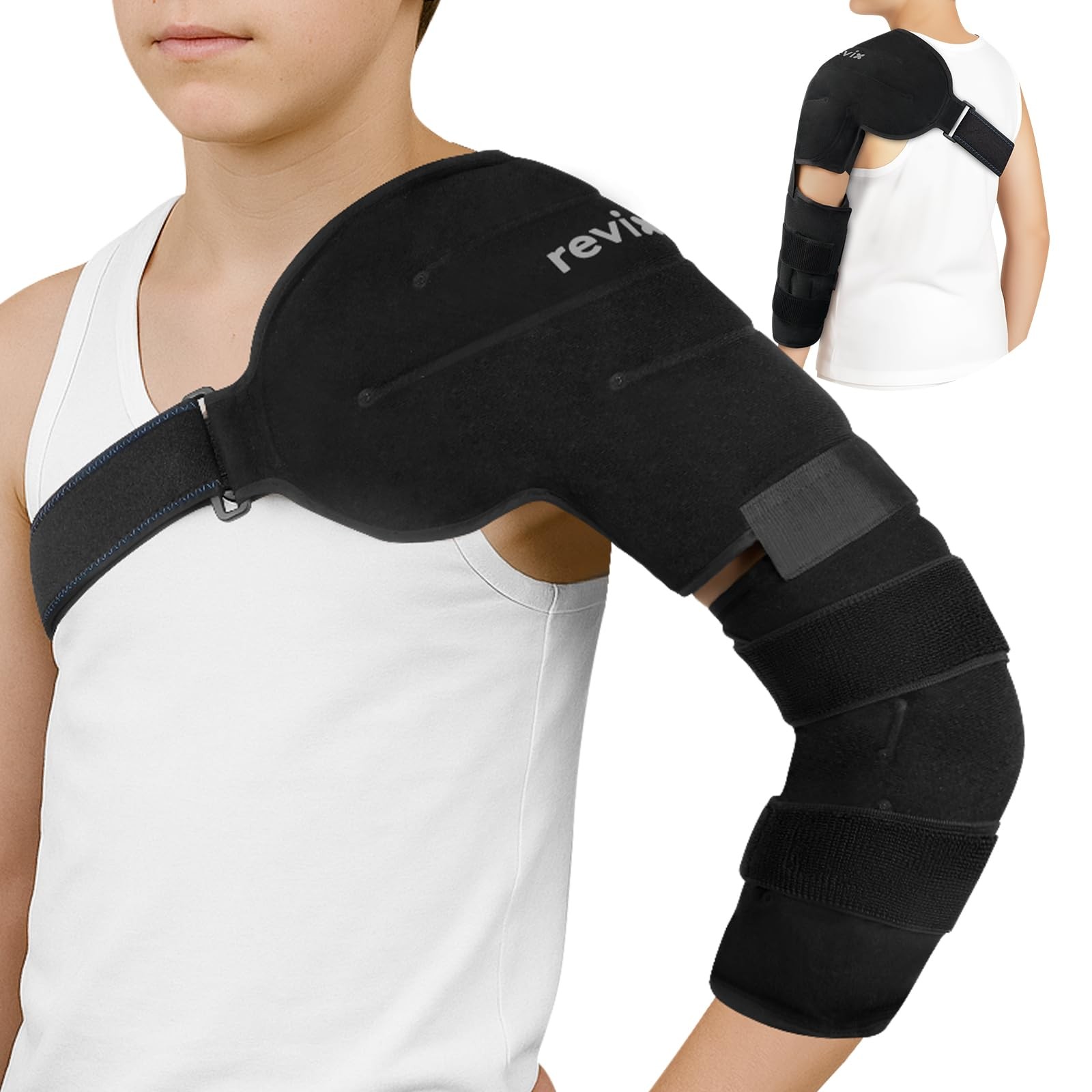 Youth Arm Ice Pack Wrap for Pitchers – Reusable Ice Arm Sleeve for Young Voll...