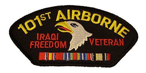 US ARMY 101st AIRBORNE DIVISION IRAQI FREEDOM VET PATCH W/ CAMPAIGN RIBBONS OIF