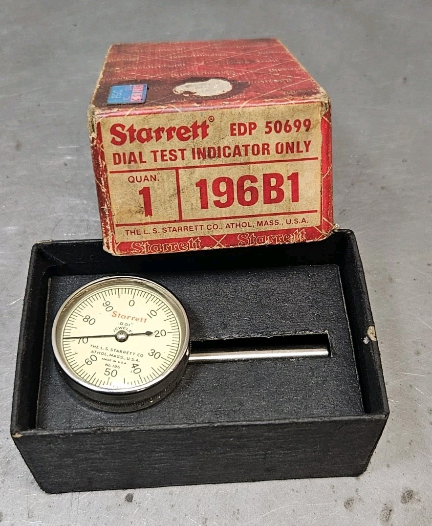 Starrett No. 196 dial indicator with a ??? magnetic base