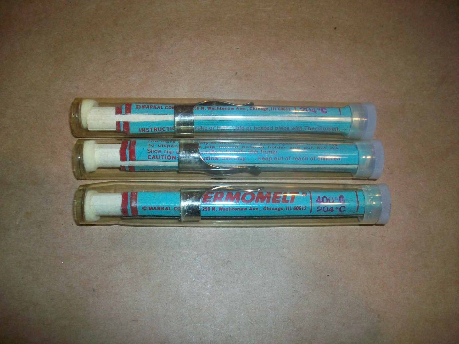 3pc Markal Thermomelt Heat Stik 400°F / 204°C   NEW