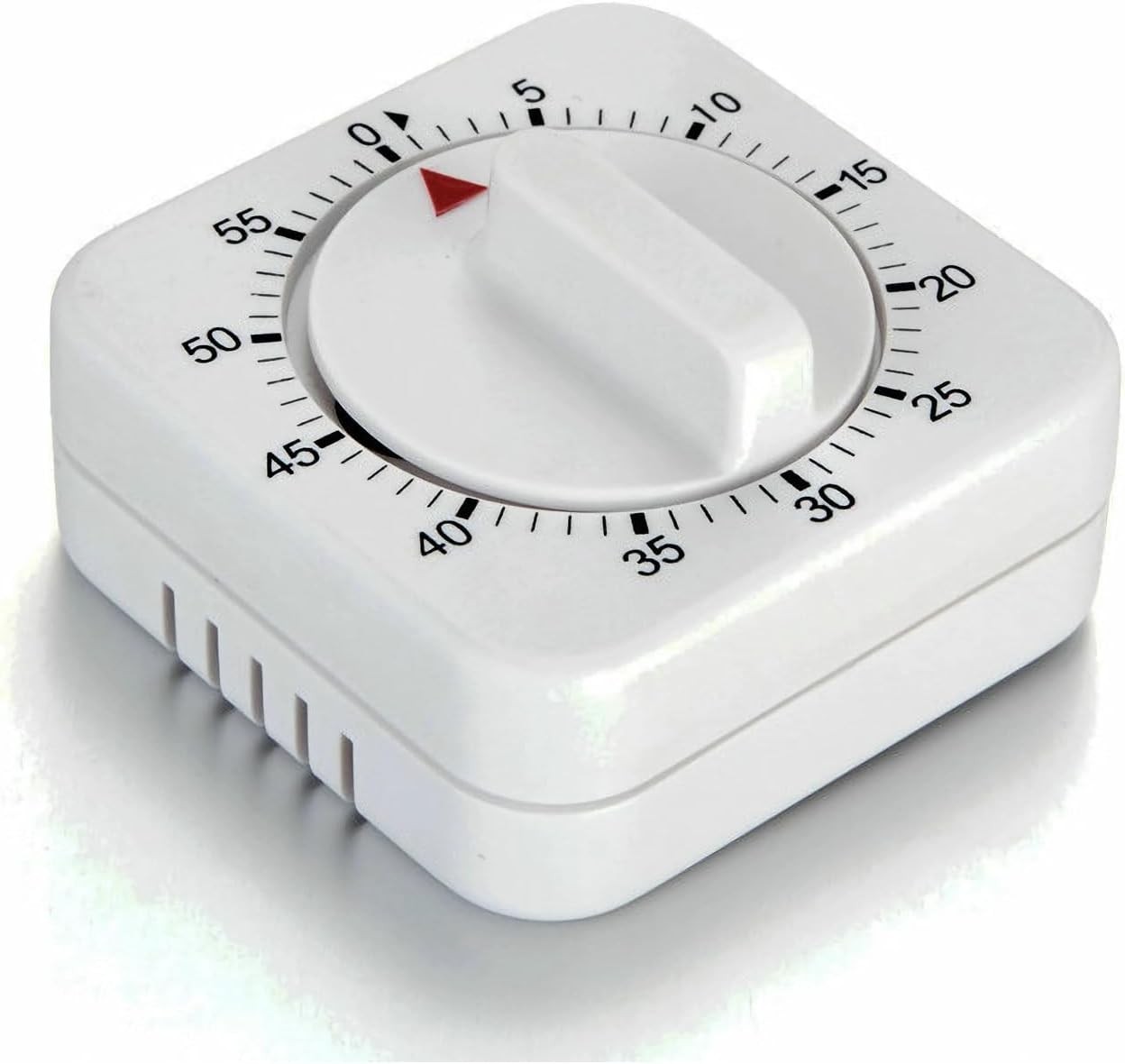 Square 60 Minute Mechanical Kitchen Timer - Visual Kitchen Cooking Timer Clock w