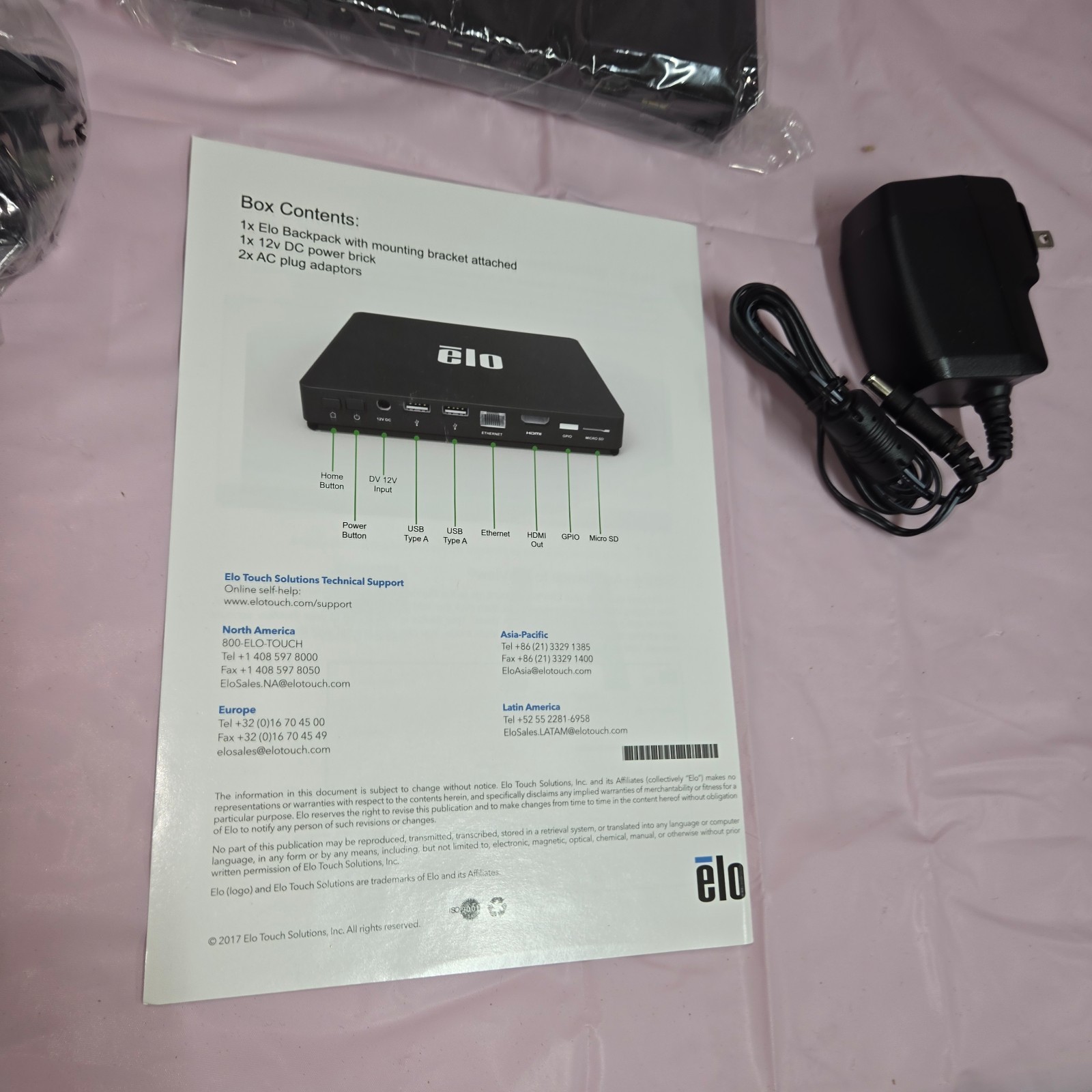 Elo EloView Engine E901355 Android Computer Box Kit w/ Power Adapter Tested